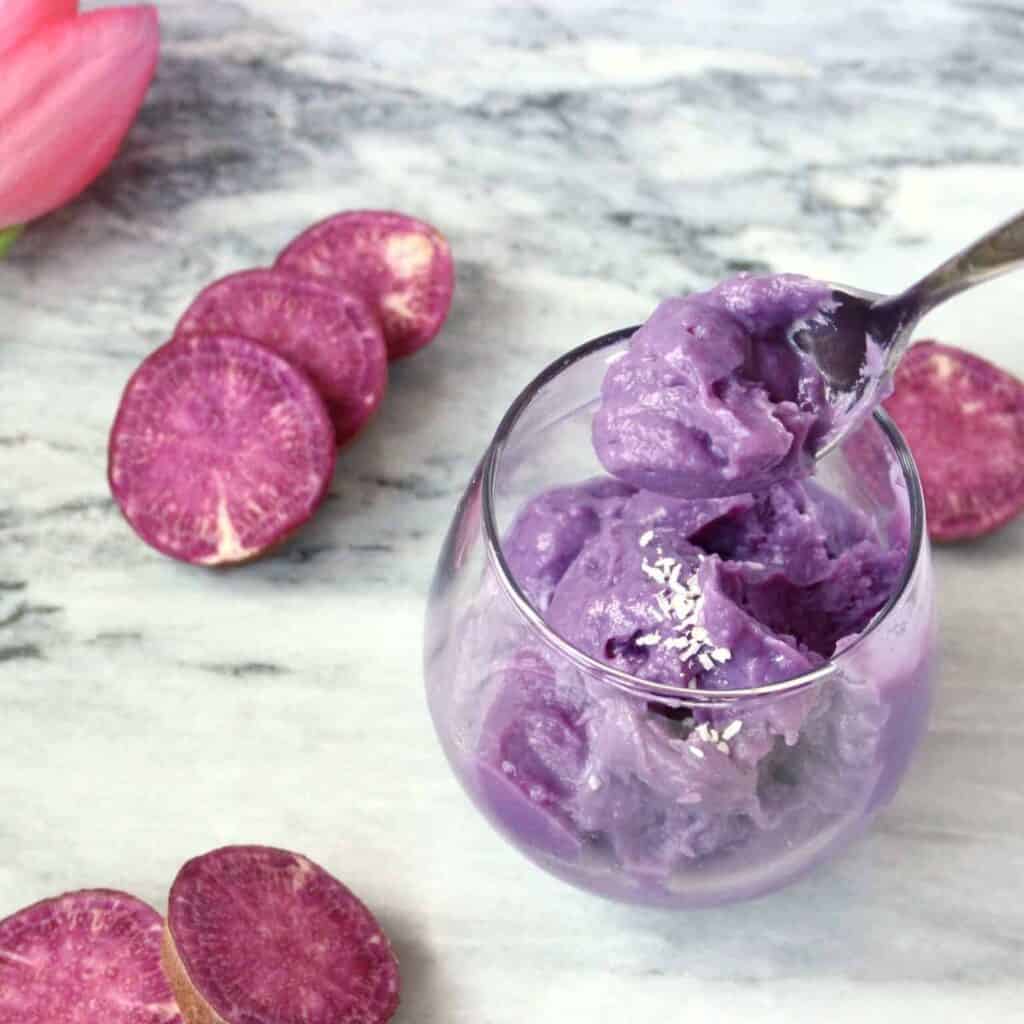 Purple Sweet Potato Ice Cream (Vegan + GF)