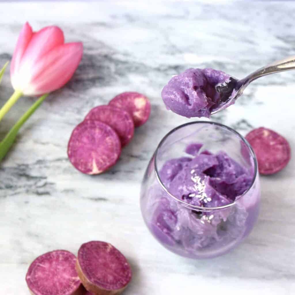 Purple Sweet Potato Ice Cream (Vegan + GF) Purple Sweet Potato Ice Cream (Vegan + GF)