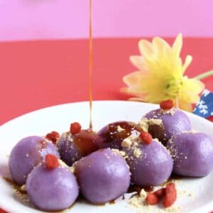 Purple Sweet Potato Mochi (Vegan + GF)