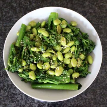 Broccoli and Edamame with Sesame Dressing