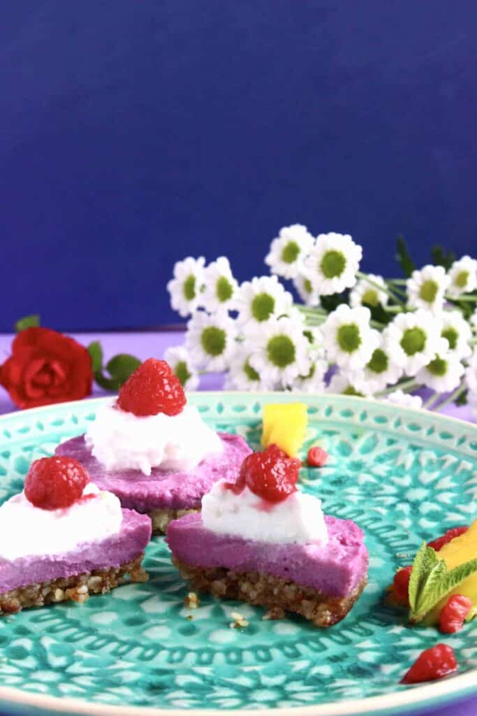 Purple Sweet Potato Cheesecakes (Vegan + GF)