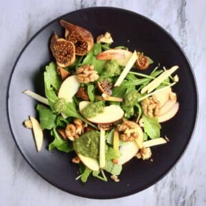 Apple Fig Walnut Rocket Salad (Vegan + GF)