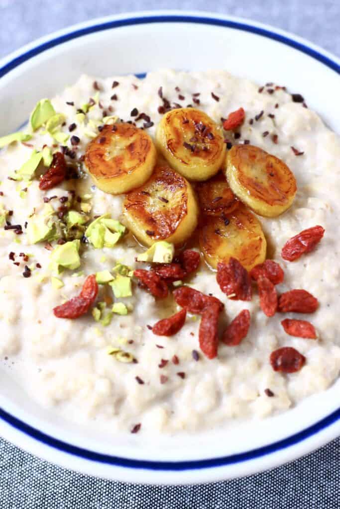 Vegan Banana Oatmeal (GF) | Rhian's Recipes