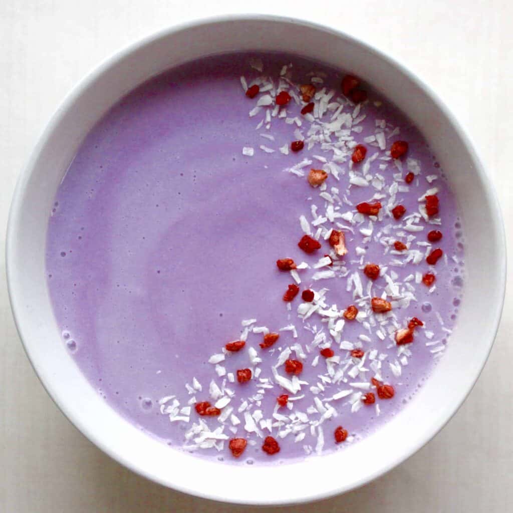 Purple Sweet Potato Smoothie Bowl (Vegan + GF)