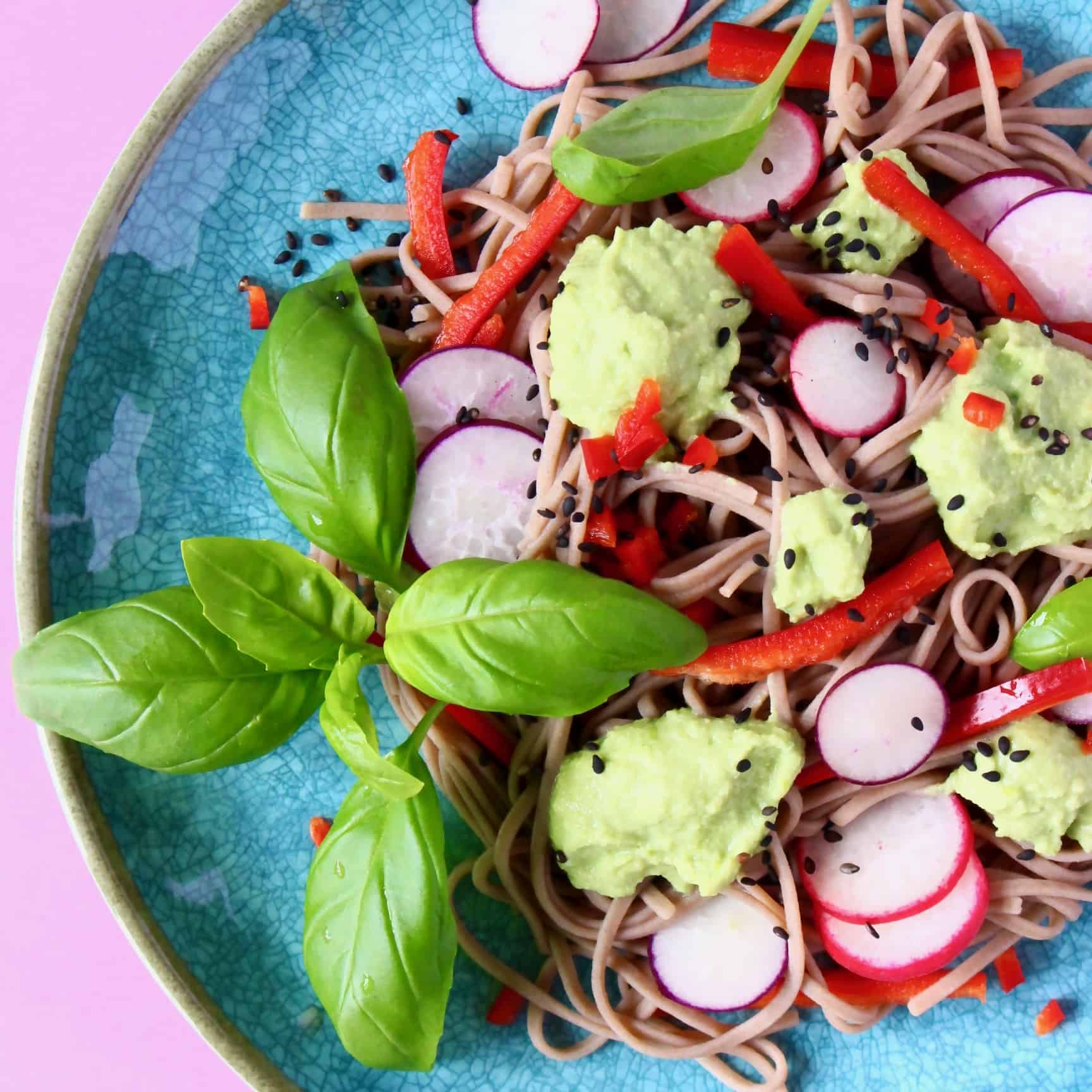 Soba Noodle Salad with Edamame Pesto (Vegan + GF) Rhian's Recipes