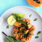 Papaya Mint Lime Salad (Vegan + GF)