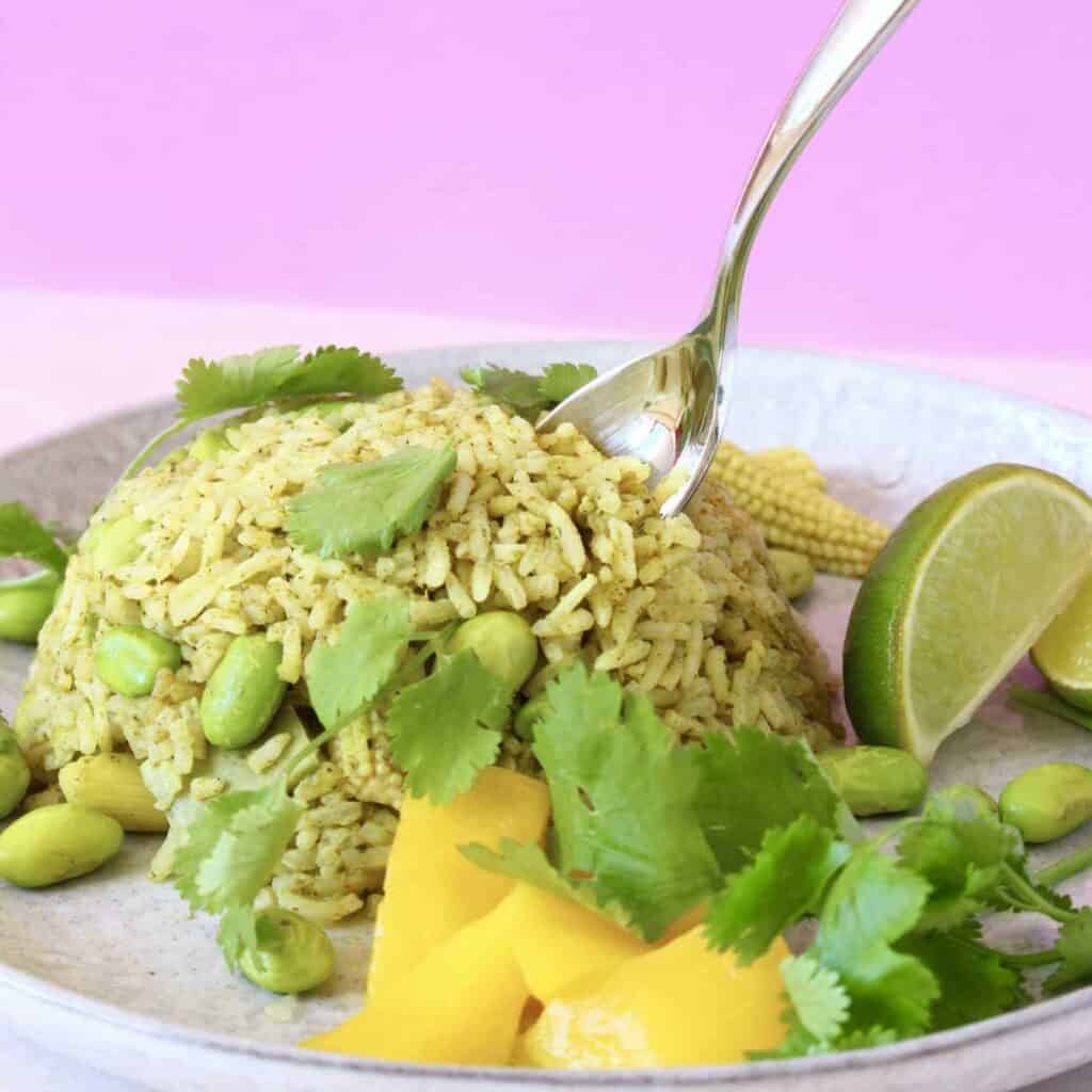 Thai Green Curry Rice (Vegan + GF)
