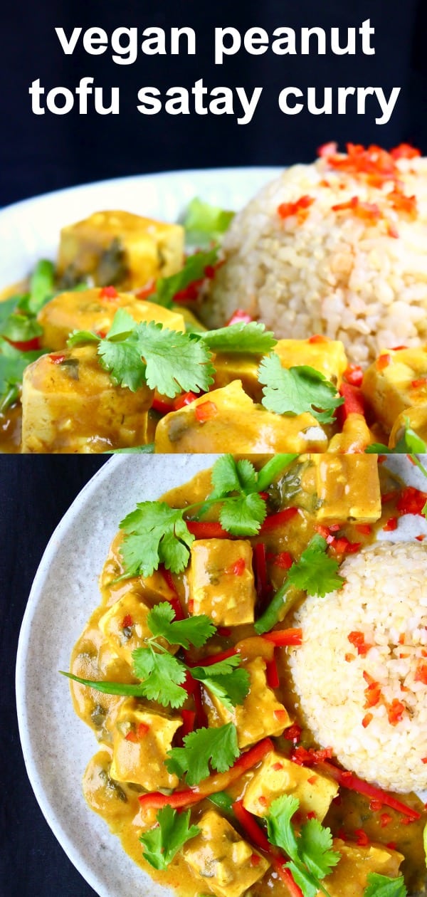 Peanut Tofu Satay Curry (Vegan + GF) Rhian's Recipes