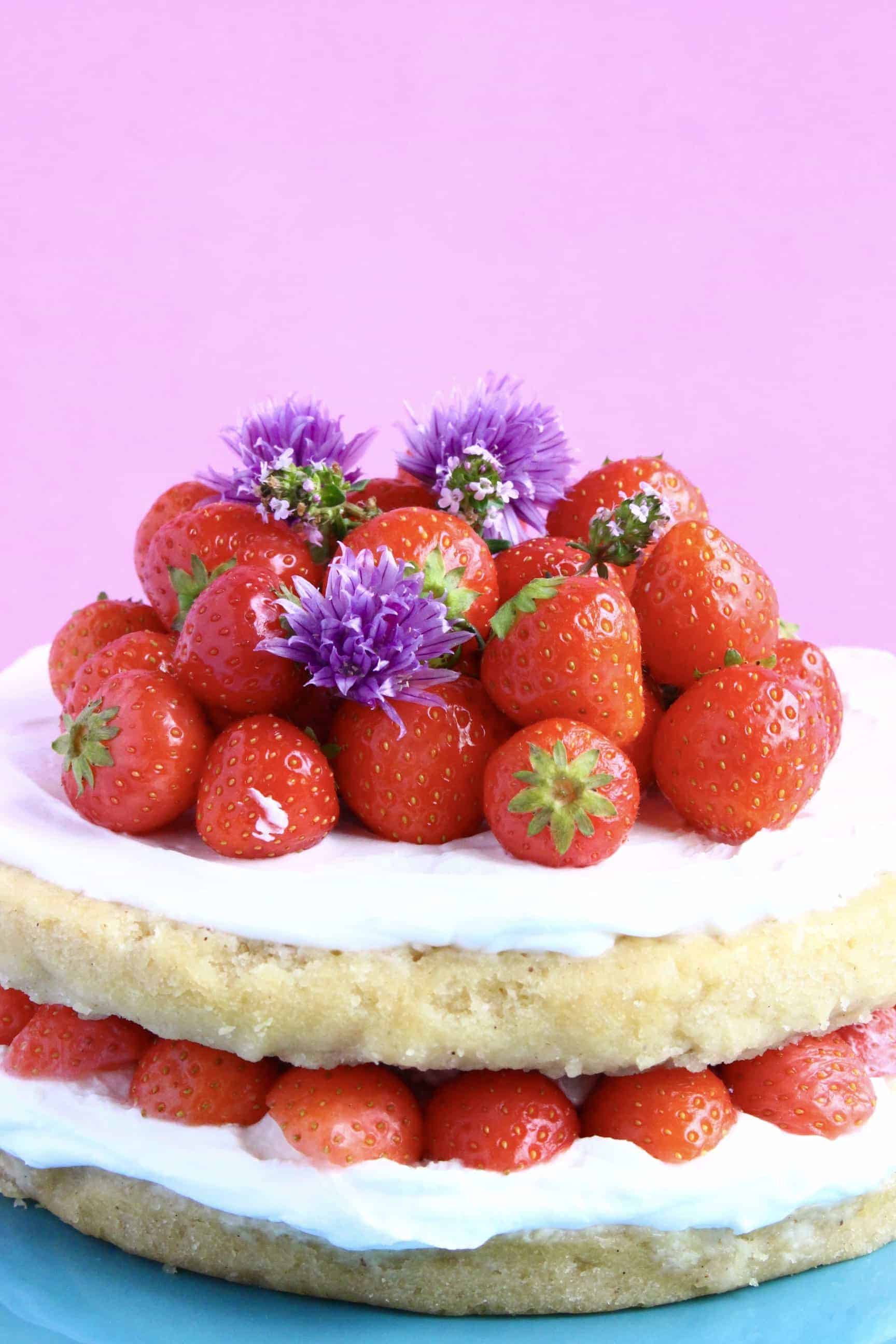 Gluten-Free Vegan Strawberry Sponge Layer Cake Gluten-Free Vegan Strawberry Sponge Layer Cake