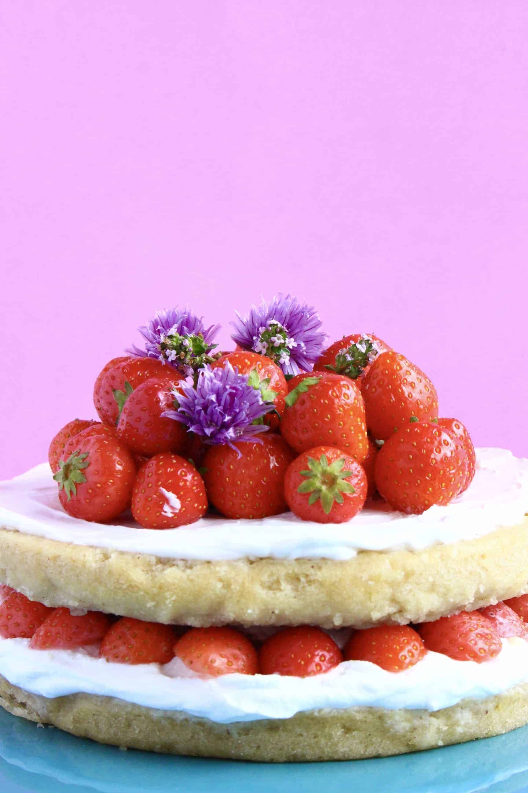 Gluten-Free Vegan Strawberry Sponge Layer Cake Gluten-Free Vegan Strawberry Sponge Layer Cake
