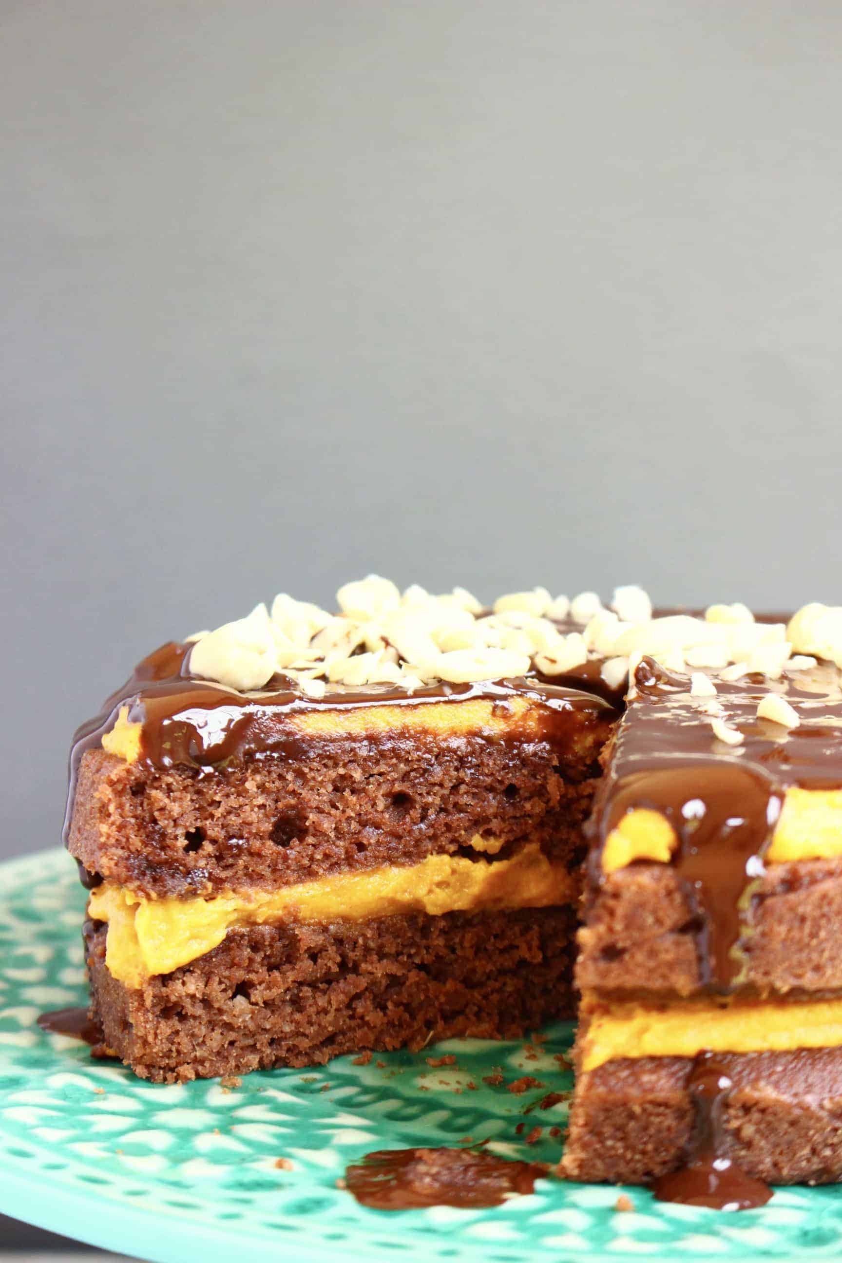 Gluten Free Vegan Peanut Butter Chocolate Cake Rhian s Recipes