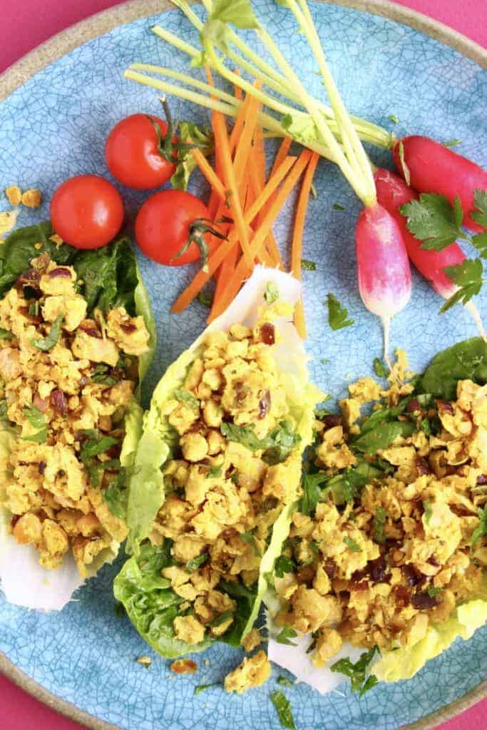 Lazy Falafel Lettuce Wraps (Vegan + GF)