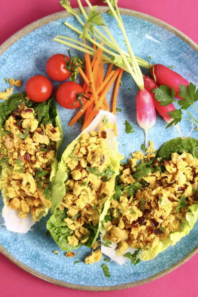 Lazy Falafel Lettuce Wraps (Vegan + GF)