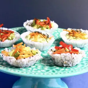Muffin Tin Sushi Cups (Vegan + GF)