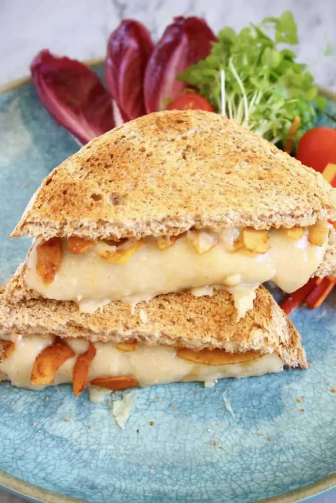 Vegan Coconut Bacon Stretchy Melty Grilled Cheese (GF)