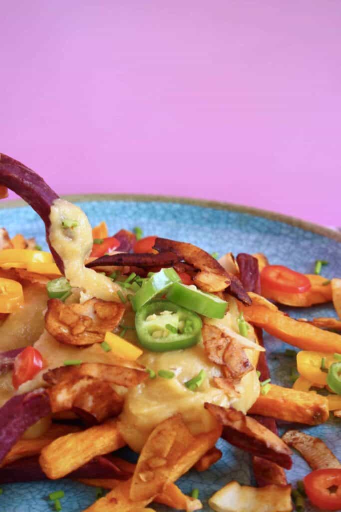 Vegan Stretchy Melty Cheesy Fries (GF) Rhian's Recipes