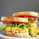 Vegan Chickpea Curry Salad Sandwich (GF)