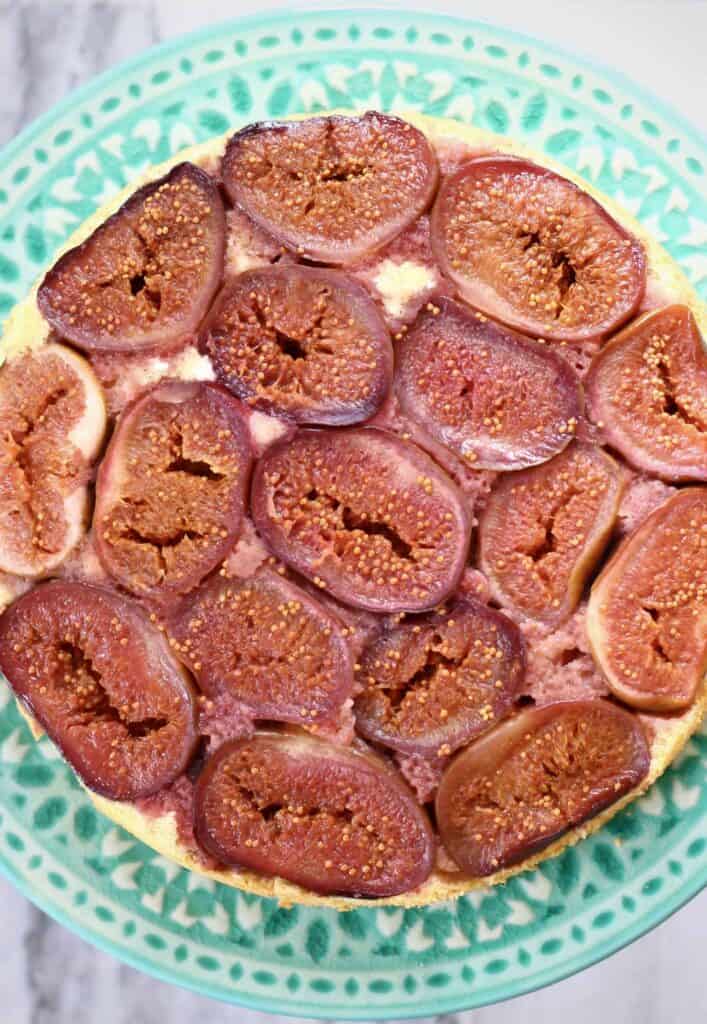 Gluten-Free Vegan Fig Upside Down Cake