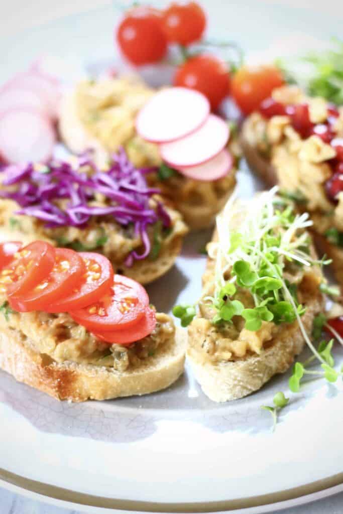 Vegan Smashed Eggplant Toast (GF)