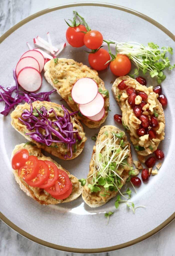 Vegan Smashed Eggplant Toast (GF)