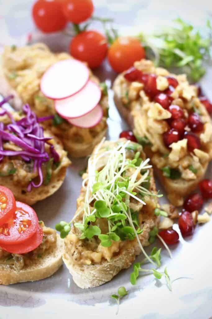 Vegan Smashed Eggplant Toast (GF)