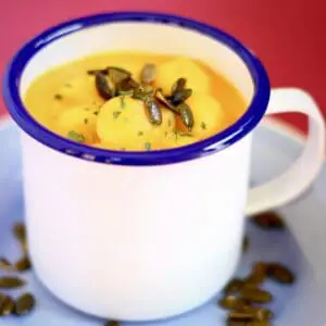 Creamy Vegan Pumpkin Gnocchi Soup (GF)