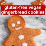A collage of two Gluten-Free Vegan Gingerbread Cookies photos