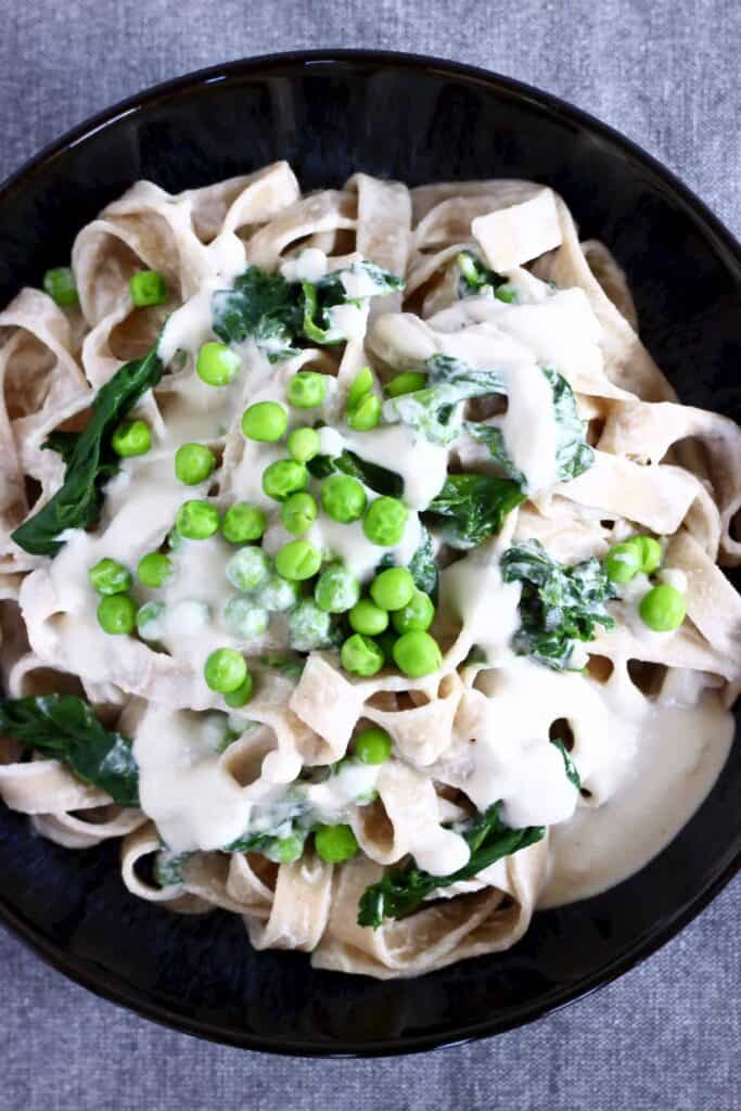 Vegan Cashew Alfredo Sauce Pasta (GF)