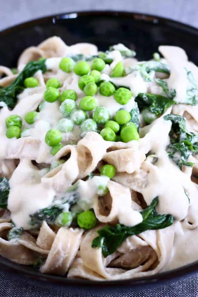 Vegan Cashew Alfredo Sauce Pasta (GF)