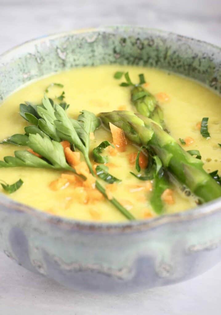 Vegan Cream of Asparagus Soup (GF)