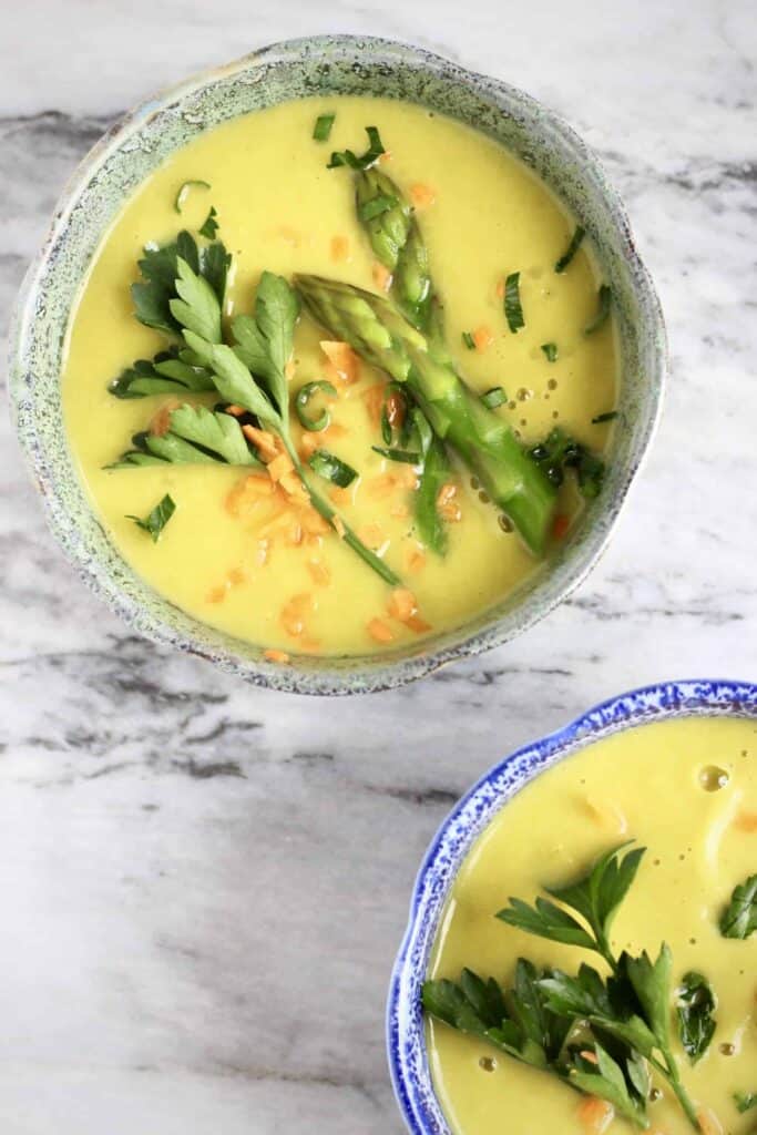 Vegan Cream of Asparagus Soup (GF)