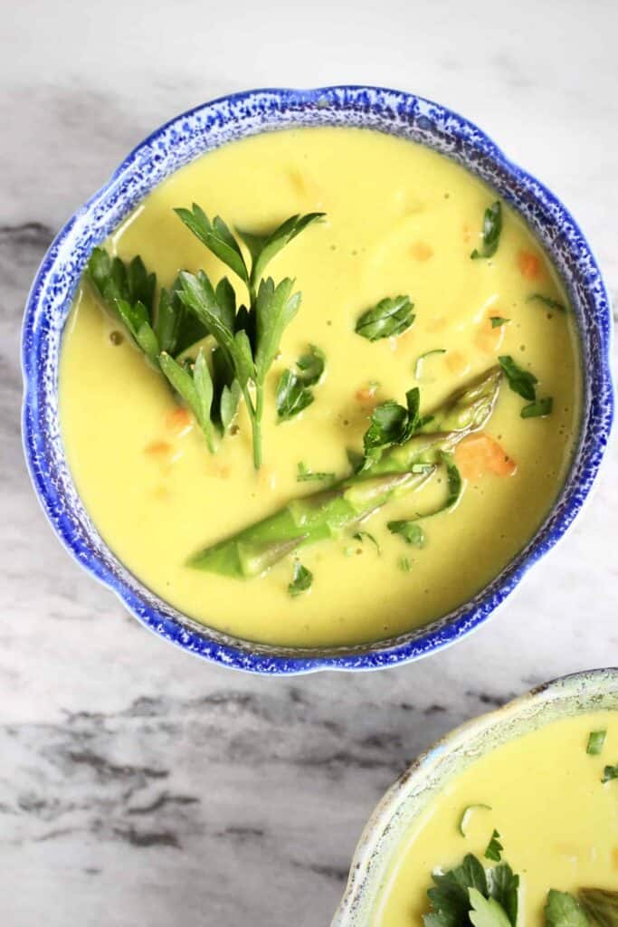 Vegan Cream of Asparagus Soup (GF)