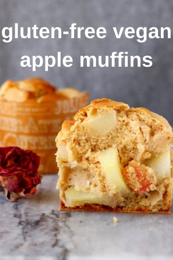 Gluten-free vegan apple muffins