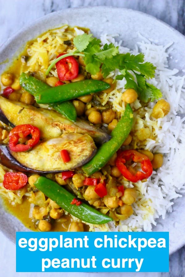 Eggplant Chickpea Peanut Curry (Vegan + GF) Rhian's Recipes