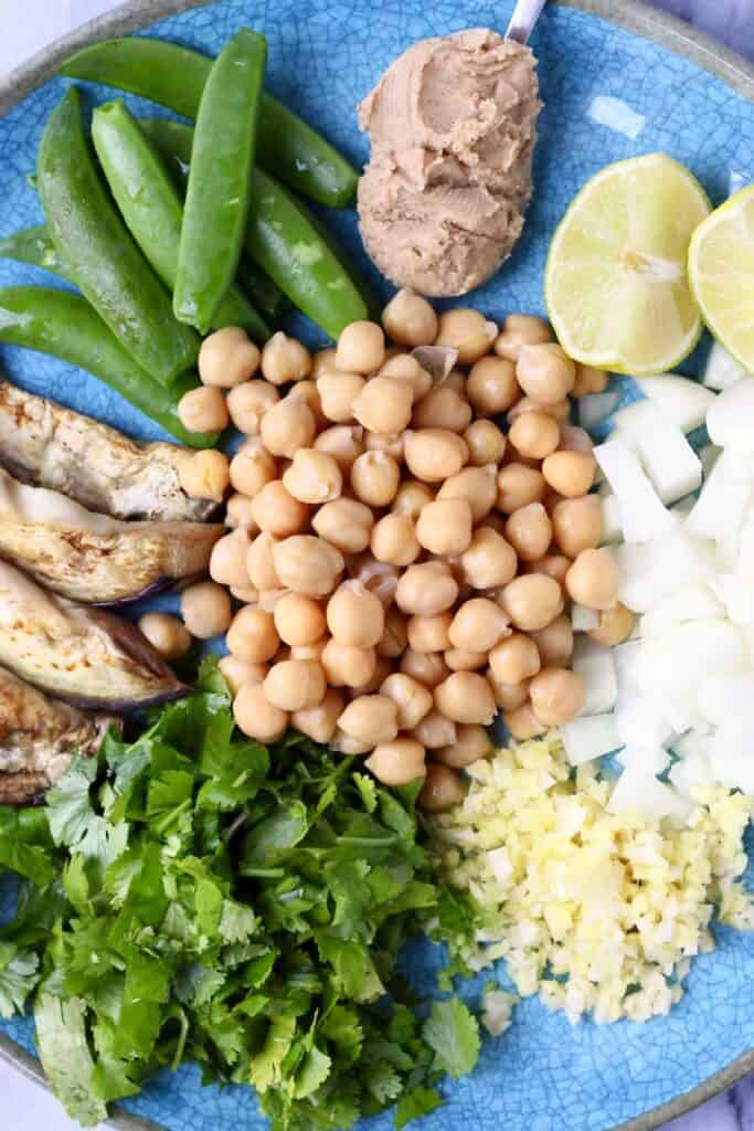 Eggplant Chickpea Peanut Curry (Vegan + GF)