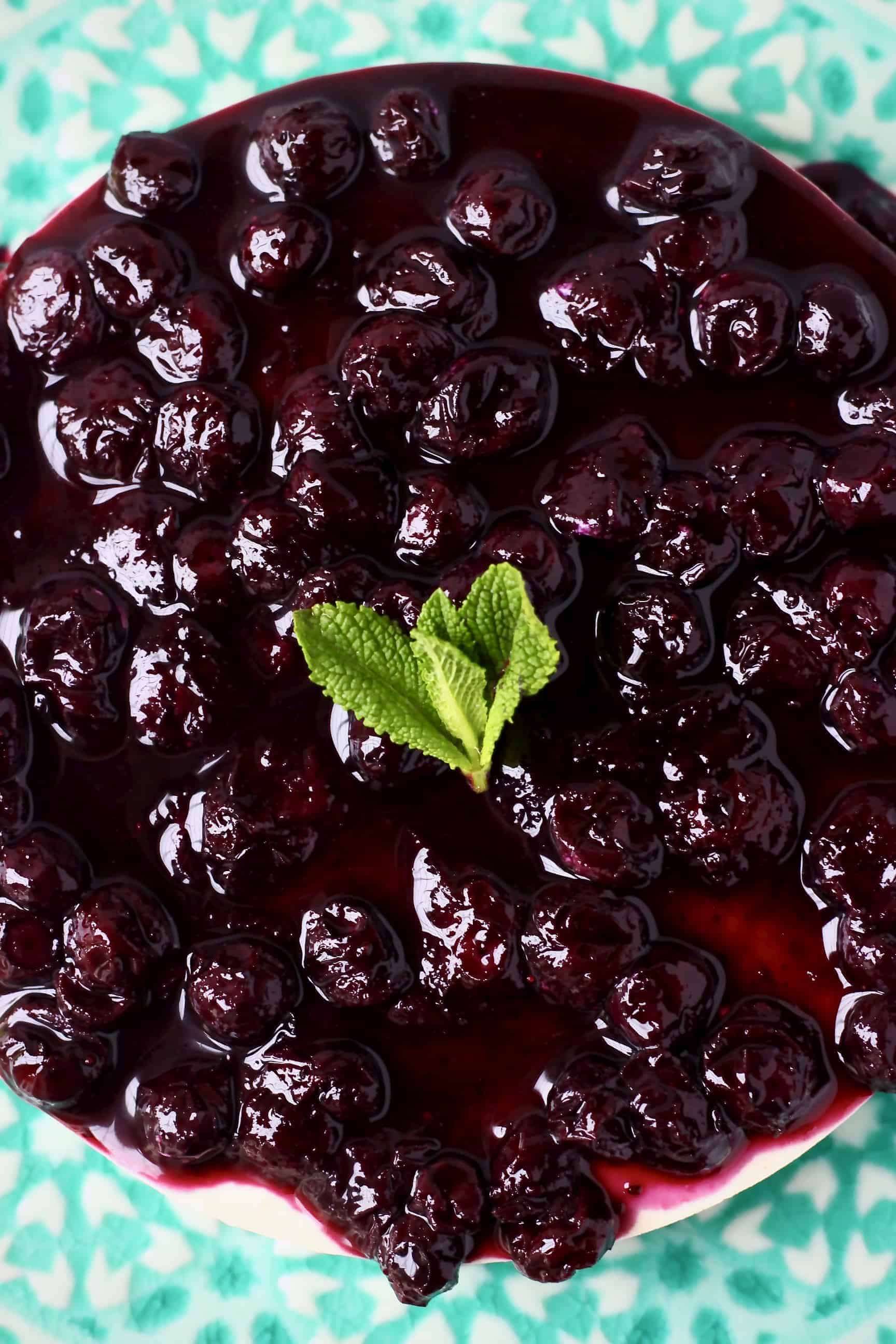 Vegan Blueberry Cheesecake (Gluten-Free)