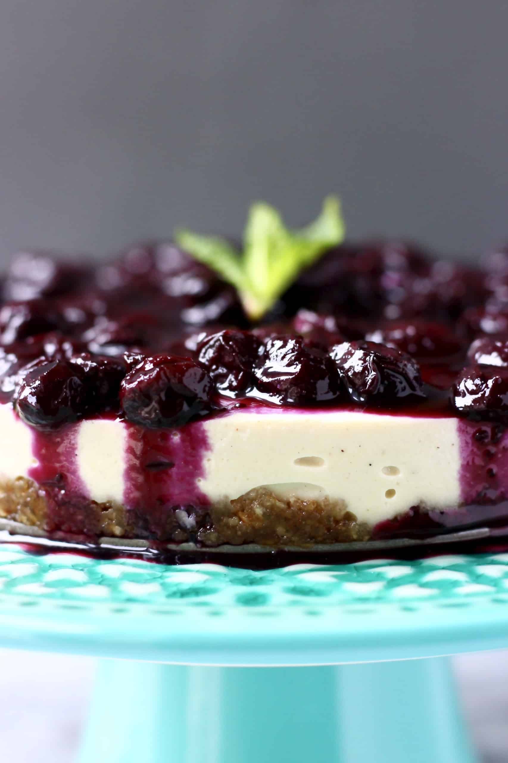 Vegan Blueberry Cheesecake (Gluten-Free)