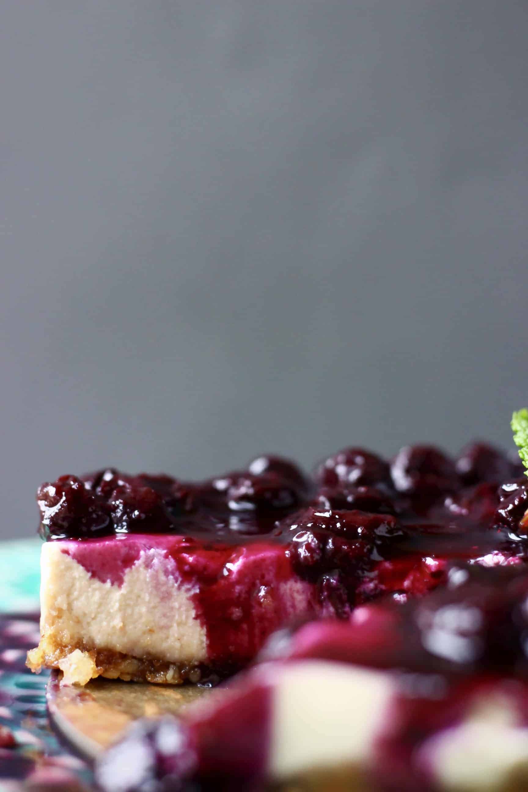 Vegan Blueberry Cheesecake (Gluten-Free)