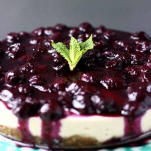 Vegan Blueberry Cheesecake (Gluten-Free)