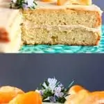 A collage of two Gluten-Free Vegan Orange Cake photos