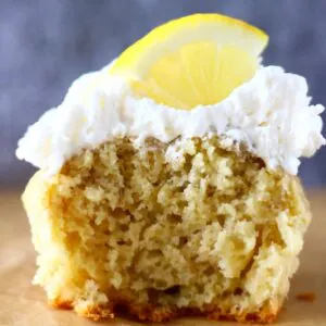 These Gluten-Free Vegan Lemon Cupcakes are the perfect simple yet elegant dessert: they're sweet and tangy, and smothered in a rich 