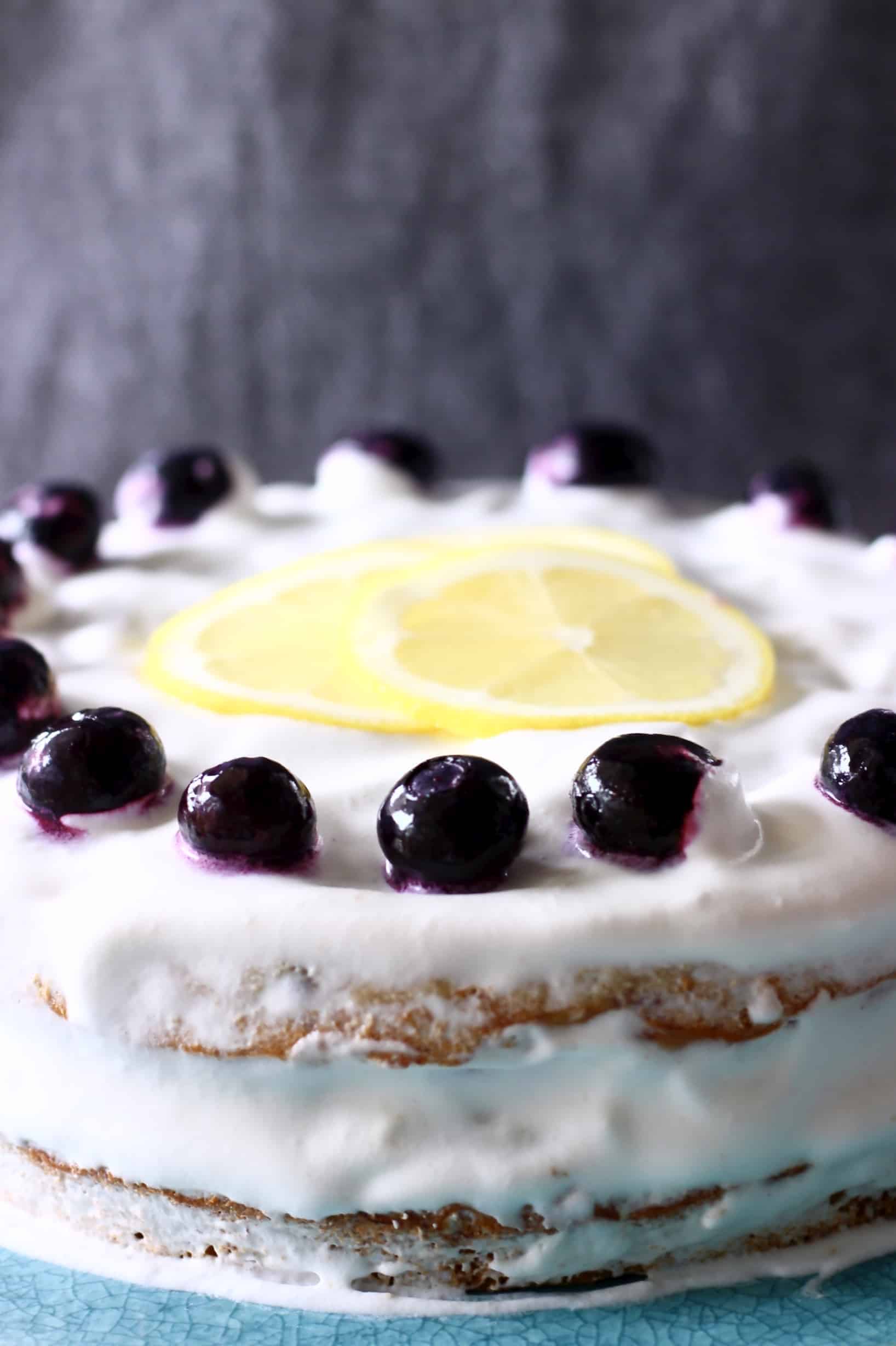GlutenFree Vegan Lemon Blueberry Layer Cake Rhian's Recipes