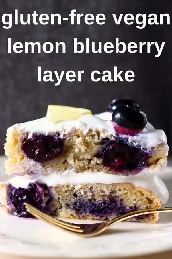 Gluten-Free Vegan Lemon Blueberry Layer Cake - Rhian's Recipes