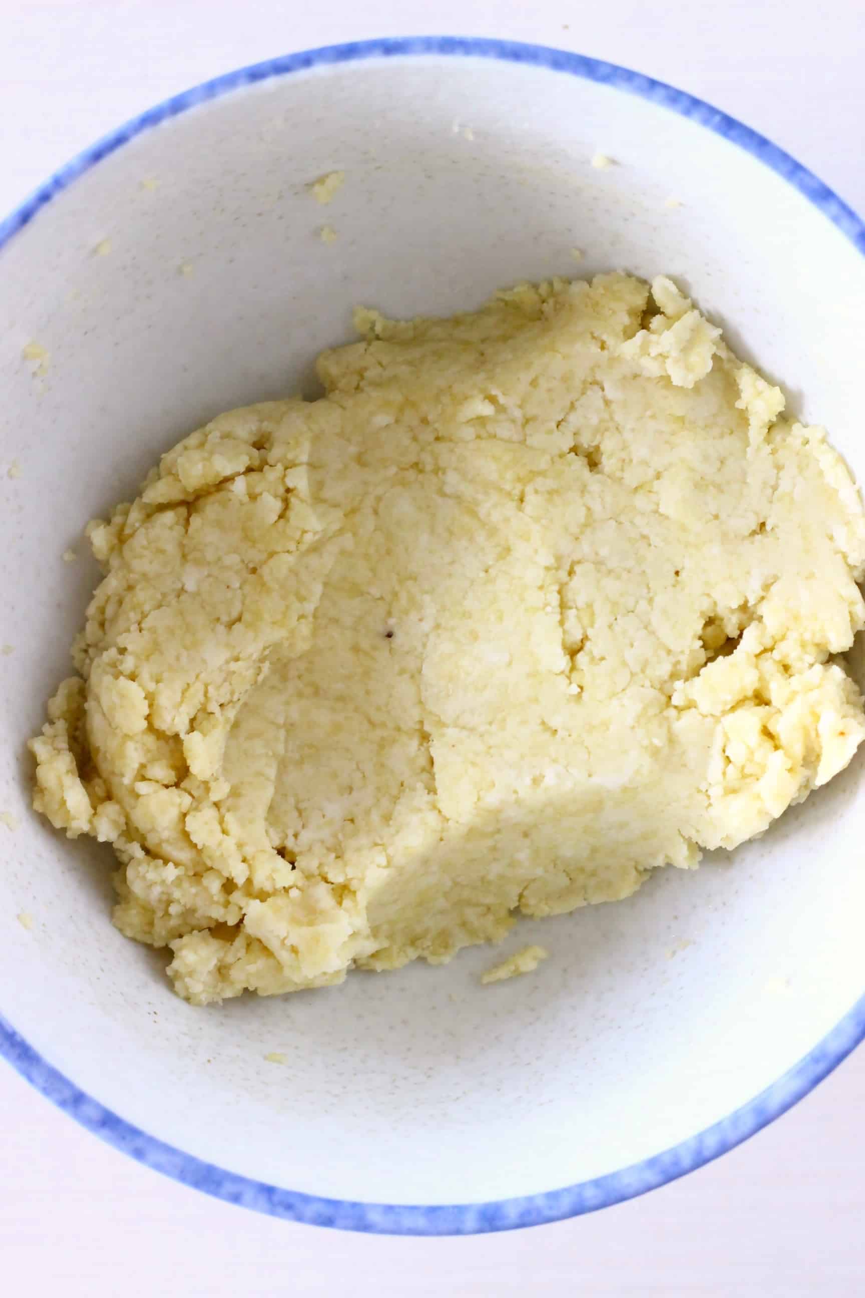 Raw gluten-free vegan pastry dough in a bowl
