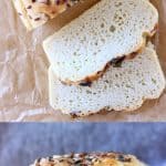 A collage of two Gluten-Free Vegan Almond Bread photos