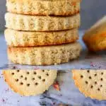 A collage of vegan shortbread cookies photos