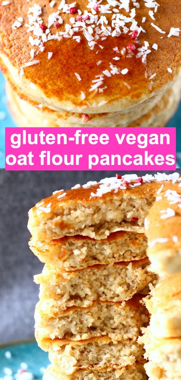 Oat Flour Pancakes (Vegan + GF) Rhian's Recipes