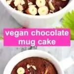 A collage of two Vegan Chocolate Mug Cake photos