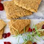 A collage of two Gluten-Free Vegan Crackers photos