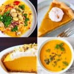 A collage of vegan pumpkin recipe photos